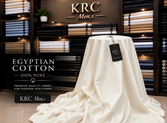 Soft Egyptian Cotton – Premium Men's Unstitched Fabric