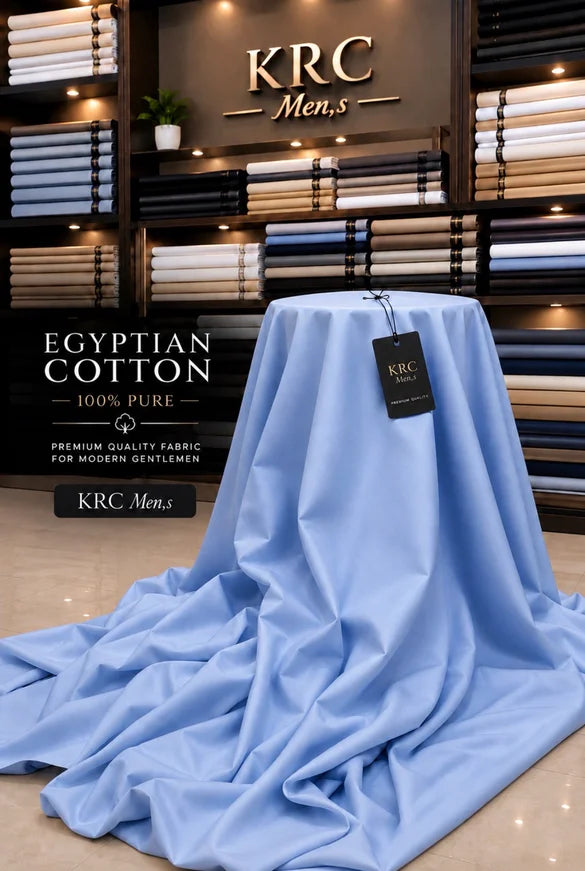 Soft Egyptian Cotton – Premium Men's Unstitched Fabric