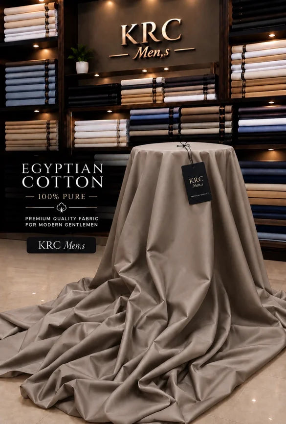 Soft Egyptian Cotton – Premium Men's Unstitched Fabric